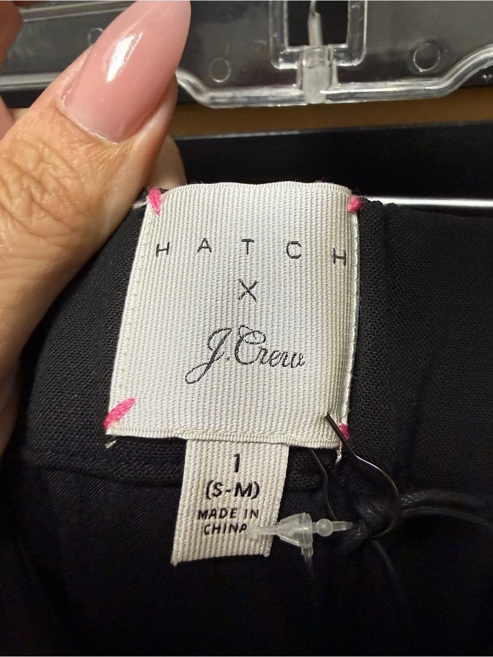 HATCH x J.Crew Black Stretch Pencil Skirt Side Zip Lined NWT Size 1 S/M